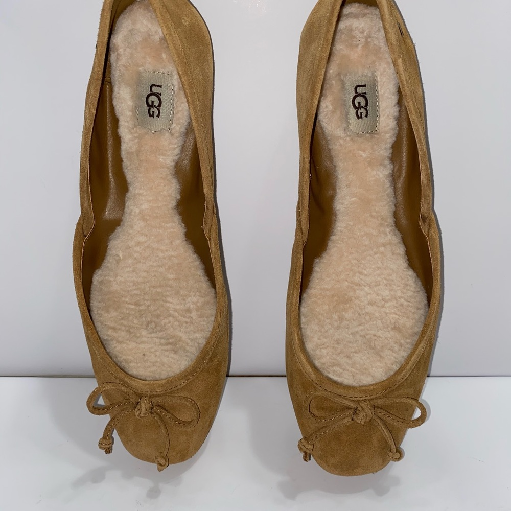 SOLD NEW UGG LANE GENUINE SHEARLING LINE SUEDE FLA - Picture 4 of 11